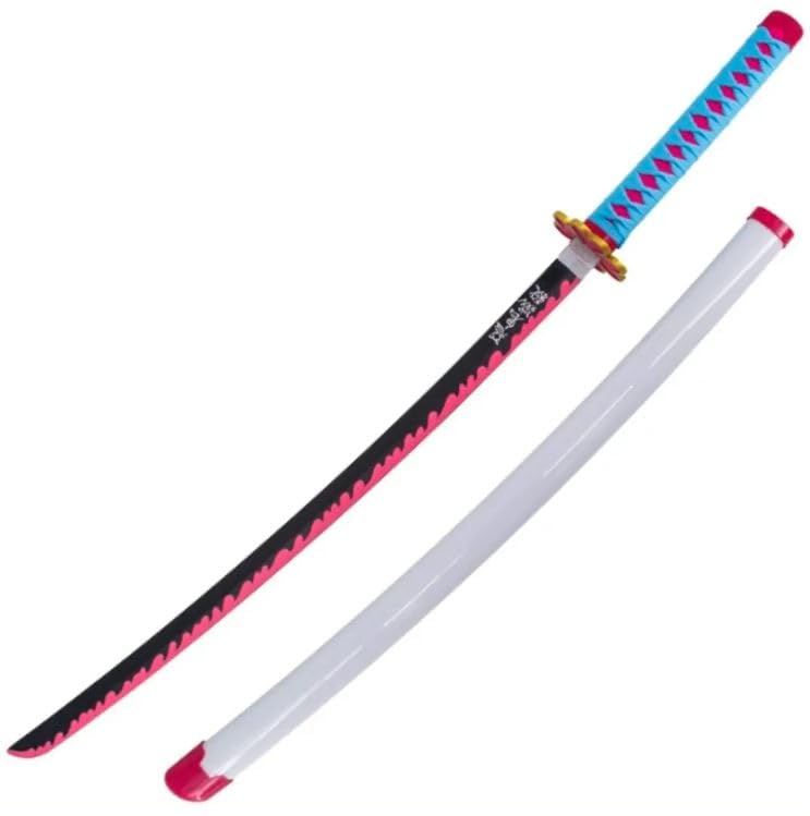 AMONT | Katana Mitsuri Kanroji Bamboo 970 mm | Réplique décorative d'exposition, cosplay, collection anime sans couture, matériel en bambou | EYM