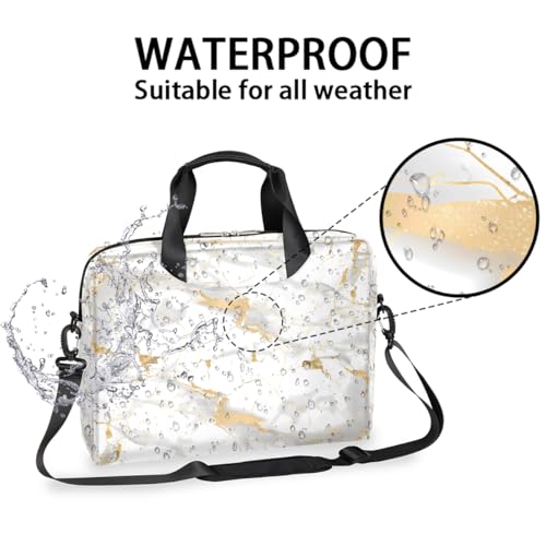Bolso para portátil 16 pulg patrón mármol blanco miniatura 2