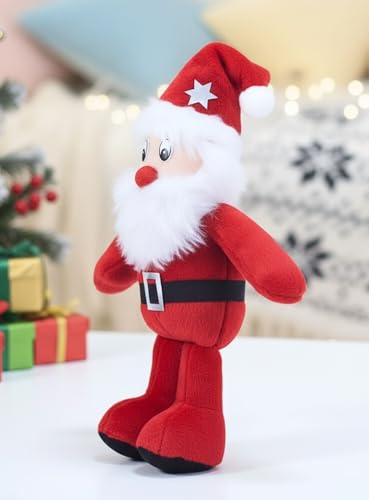 Image of Tickles Santa Claus Stuffed Soft Plush Animal Toy for Kids Boys & Girls Christmas Gifts (Size: 30 cm Color: Red)