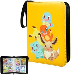 400 Pocket Trading Card Binder, Book Folder Sleeves for Cards, Waterproof Card Holder, Zipper Binder Card Holder Collectors for Cards, Album Folder Carrying Case Gift for Kids Boys Girl