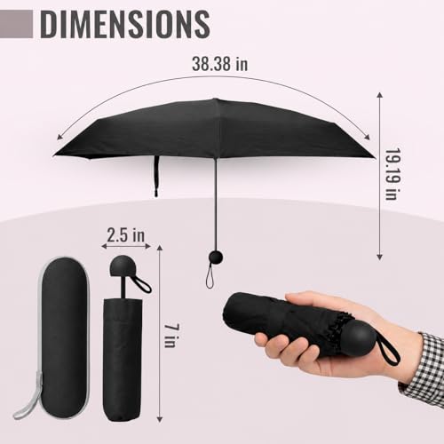 Image of Umbrella, UV Big Size Umbrella for Sun Protection Rain Windproof Strong Large 3 Fold For Men Women Kids Boys Girls Perfect & Stylish Windproof & Compact