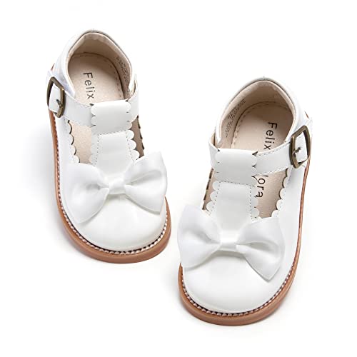 Image of Felix & Flora Toddler Little Girl Mary Jane Dress Shoes - Ballet Flats for Girl Party School Shoes