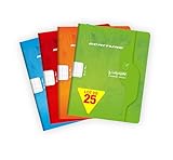 PAPIER : blanc vélin surfin 70 g/m², le meilleur rapport qualité/prix. RÉGLURE TRICOLORE SPÉCIALE : pour l'apprentissage de l'écriture, grands carreaux 3 mm agrandis 12x12 mm