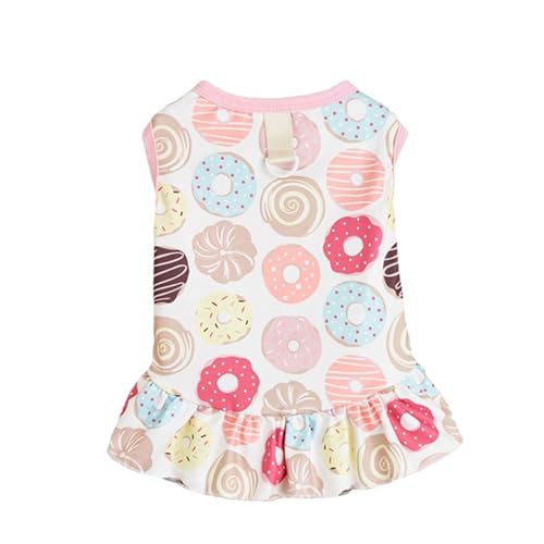 Dsgzkk Dog & Cat Skirt, Cartoon Print Dress with Traction Rings, Polyester, Large Size, Adult, Comfortable, Weather Resistant, Adjustable, Casual/Formal/Costume, Large Breeds