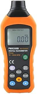 LHQ-HQ Digital Tachometer, PM6208B Digital Non-Contact Tachometer RPM Speed Meter Revolution Meter Tester