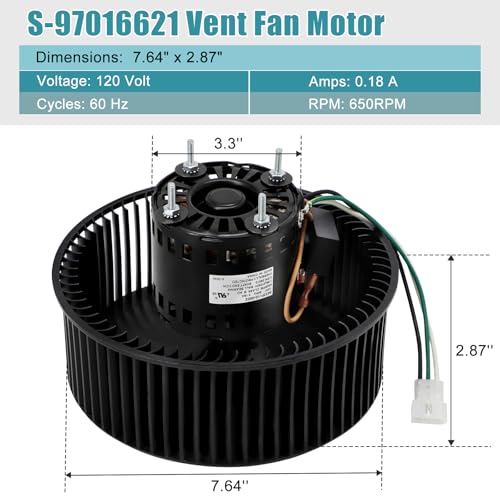  Broan Nutone QTN80L Replacement Motor for Bathroom Exhaust Fan - Quiet Operation, Durable Design, Easy Installation - Q
