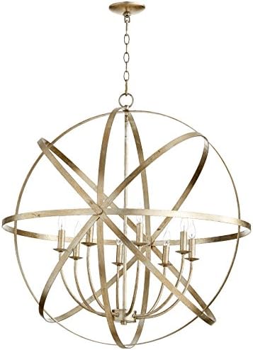 Quorum International 6009-8-60 Celeste 8 Light Sphere, Aged Silver Leaf