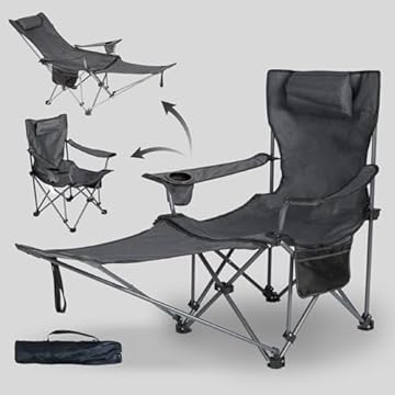 best reclining camp chair with footrest