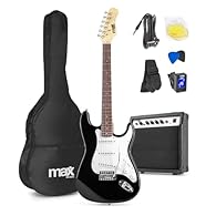 Complete electric guitar starter kit for beginners: Featuring an ergonomic 21-fret S-type electric guitar, this all-in-one set offers everything needed to comfortably learn, practise, and perform. Powerful portable 40W amplifier included: Ample volum...