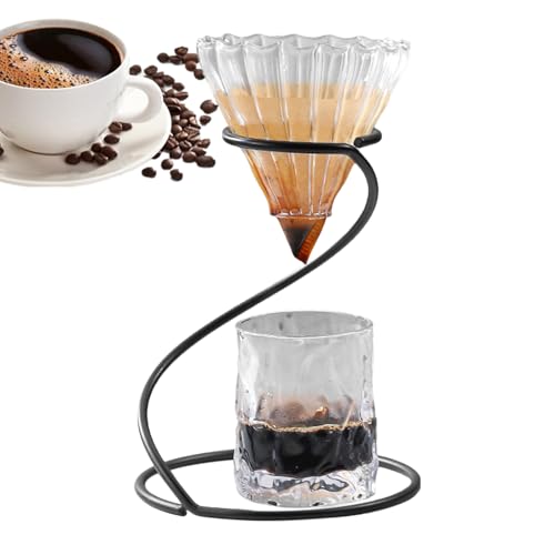 Uhngw Soporte para goteo de café, soporte para filtro de café, soporte para tazas de filtro de café, soporte para cafetera, soporte para cafetera y cafetera para hacer café
