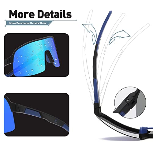 Bevi Sports Sunglasses Polarized Lens with TR90 Frame for Men Women Outdoor Driving Cycling3