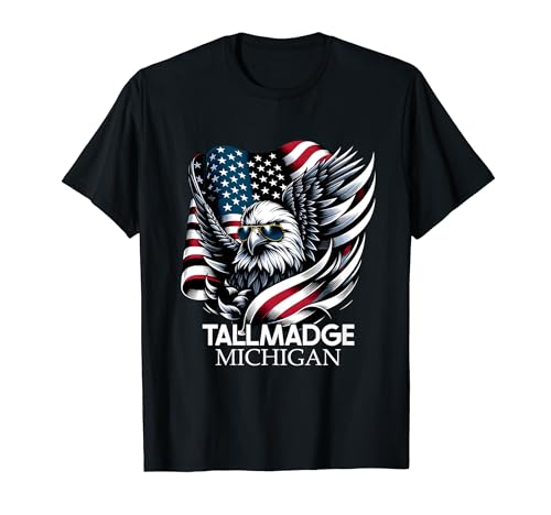 Tallmadge Michigan 4th Of July USA American Flag Camiseta