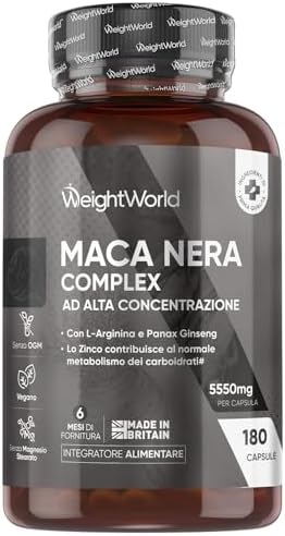 Maca Nera Peruviana 24000mg 180 Capsule Vegane