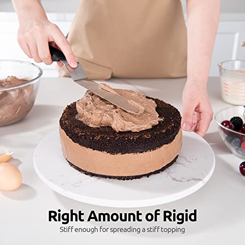 Image of Icing Spatula, U-Taste Offset Spatula Set with 6 inch, 8 inch, 10 inch Blade,Stainless Steel Angled Cake Decorating Frosting Spatula Set of 3 (Black)