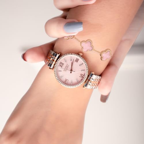 Image of BRUNO MILANO Luxe Diamond Studded Bezel Watch for Women and Girls