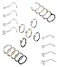 ORAZIO 23PCS 16-20G 316L Stainless Steel Nose Ring Hoop For Women Men L Shaped Nose Ring Seamless Segment Ring Nose Screw Stud Body Piercing Jewelry
