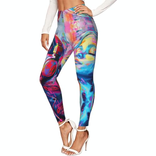 Leggings de compresión suave para mujer con estampado musical mallas de gimnasio