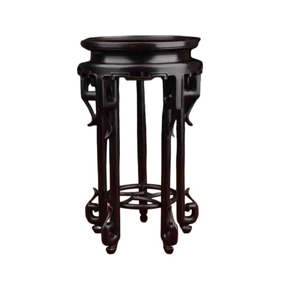 V2t9R4m7 Bonsai pot stand Ebony Circular Stool Bonsai Base, Display Pedestal for Flowerpot Tea Service Bonsai display stand
