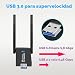 Imagen de AC1300 Adaptador WiFi USB Dual Band 5GHz