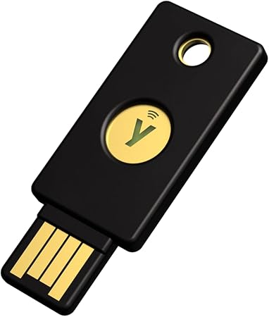Yubico セキュリティキー YubiKey 5 NFC ログイン/U2F/FIDO2/USB-A ポート/2段階認証/高耐久性/耐衝撃性/防水