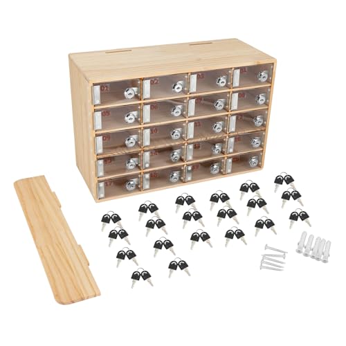 Caja de almacenamiento para teléfonos móviles con gran capacidad y estructura de madera maciza 8