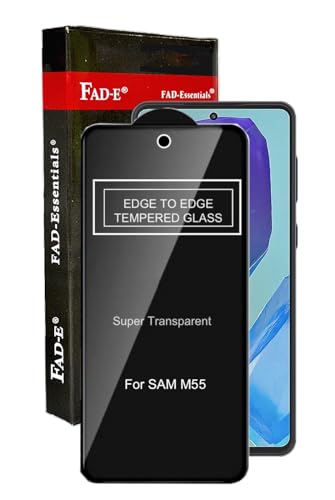 Image of FAD-E Tempered Glass Screen Protector Guard (with Camera Hole) for Samsung Galaxy M55 5G / F55 5G (Transparent)