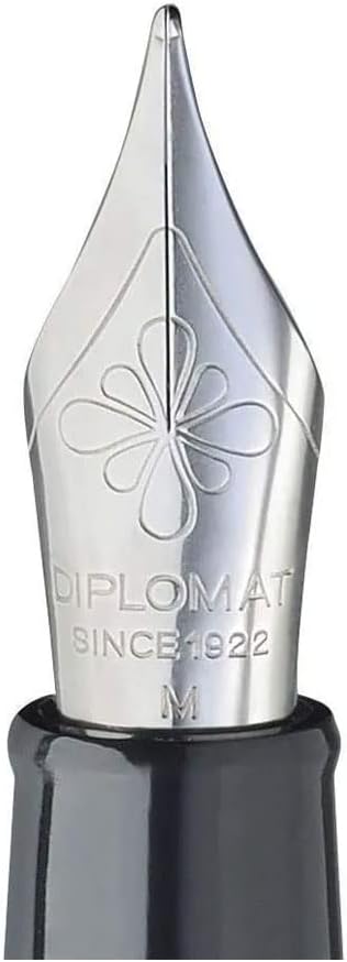 DIPLOMAT - D40704025 - Traveller Fountain Pen Grey Taupe - With Stainless Steel Nib - Chic and Elegant - Durable - Grey Taupe