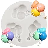 MINFEIDMS Ballon-Silikonformen Luftballon Fondant Schokoladenformen für Babyparty, Kuchendekoration, Cupcake-Topper, Blütenpaste, Süßigkeiten, Polymerton