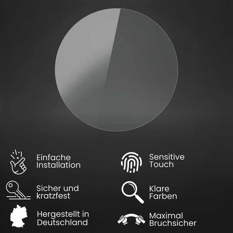 Bruni Screen Protector compatible with Koenigsthal B1 1.3 Inch 2022 Rund Protector Film, crystal clear Protective Film (2X)