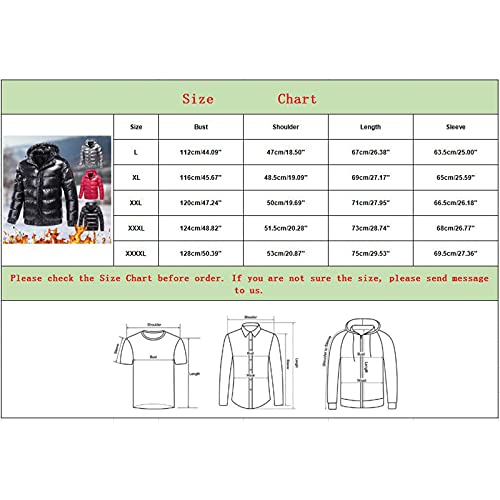 Warm donsjack heren lange winterjas warme wollen jas korte capuchon rits gewatteerde jas winterjas capuchon winterjas puffer jas zachte shell jas heren flanellen jas zwart - Image 7