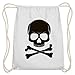 Générique Tête de mort avec os croisés, motif pirate - Design simple et amusant - En coton - Blanc - Blanc, 37cm-46cm