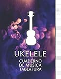  Ukelele Cuaderno de Música Tablatura: Libreta Notación Musical, Tamaño A4, 8 tablaturas y 5 diagramas de acordes por página, 110 páginas
