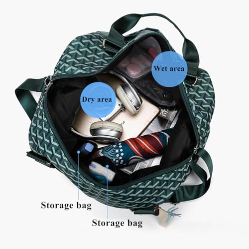 Travel Duffle Bag For Women, Pink Duffle Bag, Waterproof, 17.3 x 7.1 x 11 inches, Gym, Sports, Travel, Business Weekender Luggage3