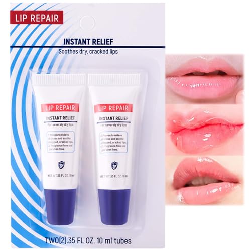 2-Pack Lip Repair Balm Set – Intensive Moisturizing Ointment for Dry, Chapped Lips. Long-Lasting Hydration & Protection with Soothing Lip Cream. Perfect Cracked Treatment in Convenient Tubes