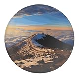 Mauna Kea Summit Sunset Fridge Magnets for Kitchen, Personalized Refrigerator Magnets Stickers for Cabinet, Round Refrigerator Stickers for Photos, Notes, Office Decor 1 PCS