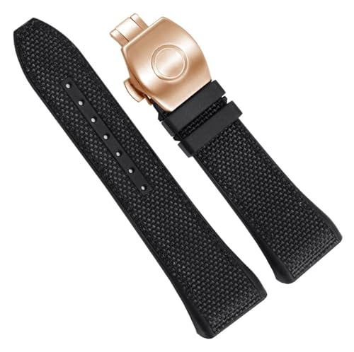 Bande de Montre V45 en Nylon et Cuir Authentique avec Boucle Pliante