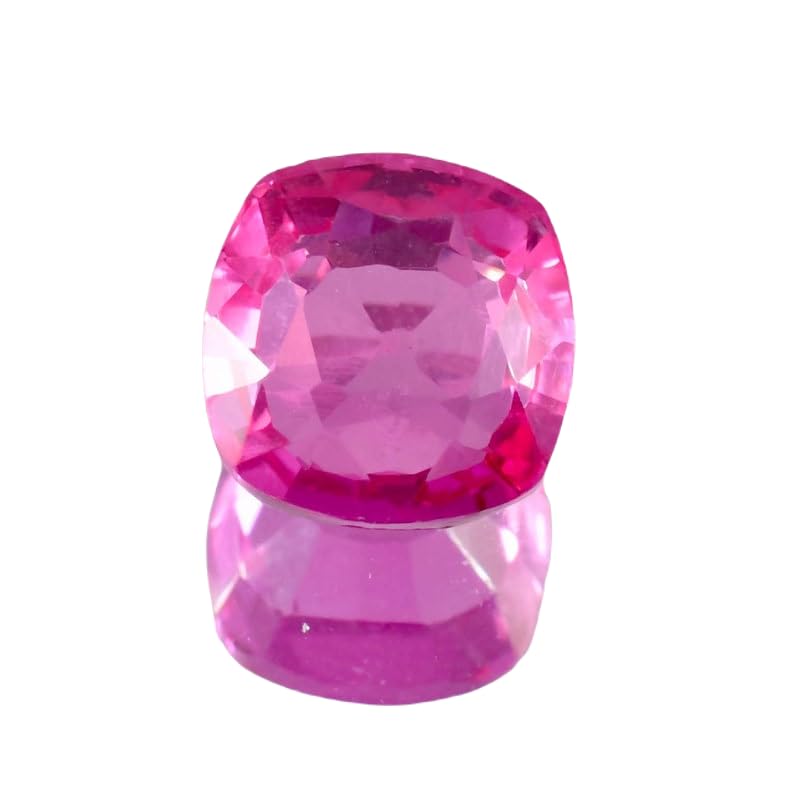 Saphir rose naturel 10x10 mm pour fabrication bijoux, gemme coussin bague pendentif collier