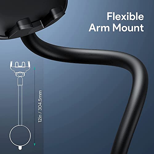 Qifutan Cell Phone Holder For Car Phone Mount Long Arm Dashboard Windshield Car Phone Holder Strong Suction Anti-Shake Stabilizer Phone Car Holder Compatible With All Phone Android Smartphone #TOP2
