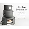 Hard Shell China Storage Containers – 6 Piece Set For Plates, Mugs & Glasses (Grey) - View #4