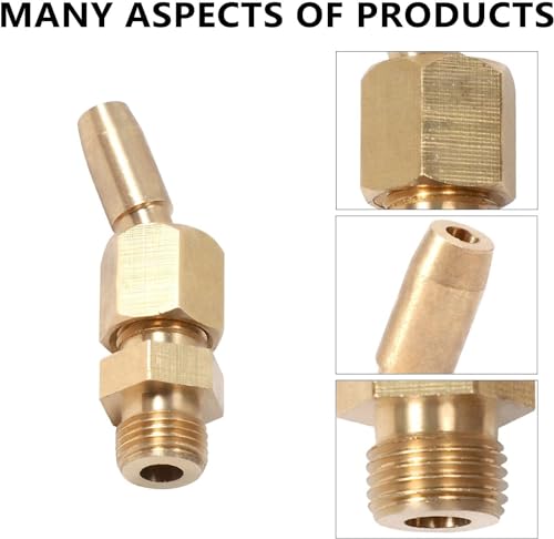 Image of MAXAIR Brass 1 /8 Inch Adjustable Fountain Nozzle - 3mm Ball Joint Jet for Water Curtain - Garden Pond Decoration (Pack of 20)