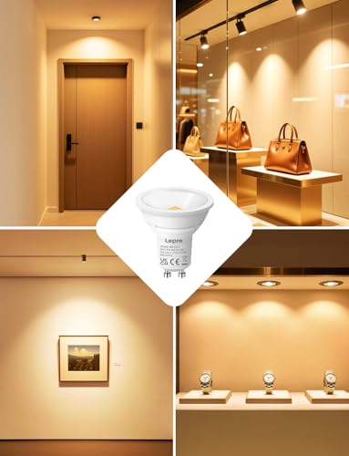 Lepro GU10 LED Warmweiss 8W Lampe, 800 lm, 2700K Warmweiß, Nicht dimmbar – Ansicht 9