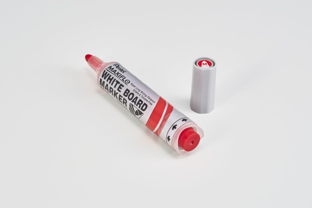 Pentel Maxiflo MWL5M Boardmarker 12 Stück rot