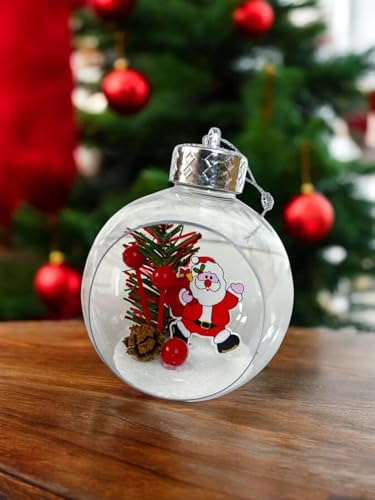 Image of Pack of 2 Santa Ball Decor With Light Christmas Decoration | Items for Home & Office | Festive Hangings, Foam Ornaments with Adjustable Light 2 Pc | PoPo Toys