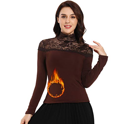 Joyshaper Thermal Shirts for Women Ultra Soft Long Sleeve Underwear Top Fleeced Lined Base Layer