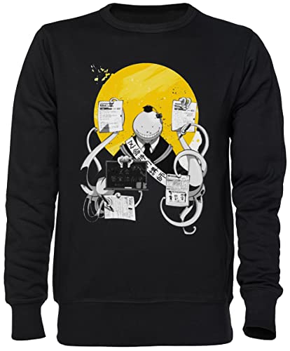 Koro sweat-shirt jersey unisexe noir Assassination Classroom pull homme femme