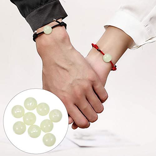 Healifty Glow in The Dark Acrylic Beads 200 Pack 10Mm Luminous Round Beads for DIY Jewellery Making Bracelet Necklace Craft Accessories - Image 4