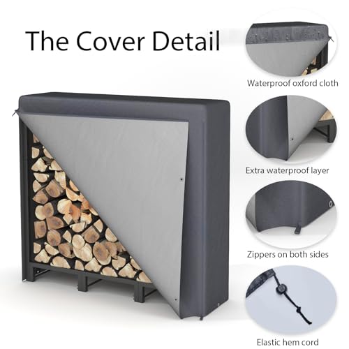 Neocozy FR001 4Ft Firewood Rack Outdoor With Cover thumb #1