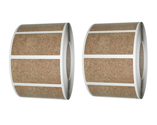 Royal Green Permanent Adhesive Label Kraft Paper Stickers Rolls 40mm x 19mm - 1000 Pack