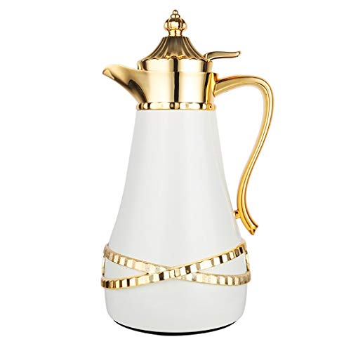 MEHWSUR Carafe à café Thermique avec Doublure en Verre, pichet sous Vide à Double paroi Isolante, Distributeur de Bouteille d'eau Chaude, Petit pichet Isotherme Portable