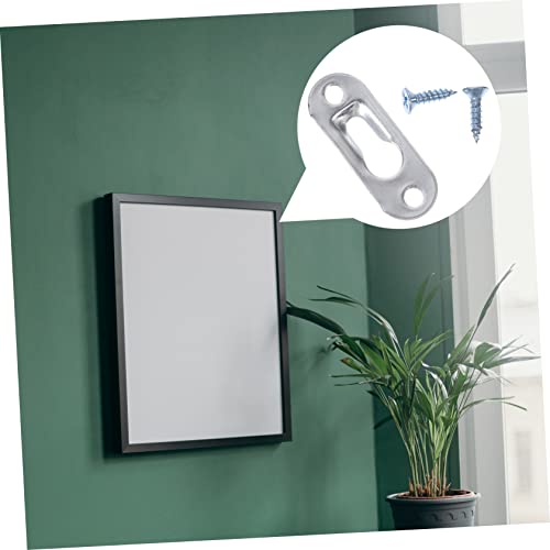 Image of KALLORY 30pcs Mirror Hooks for Picture Frames Heavy Duty Keyhole Hangers Easy Installation for Wall Mounting Artwork Cabinets Signs